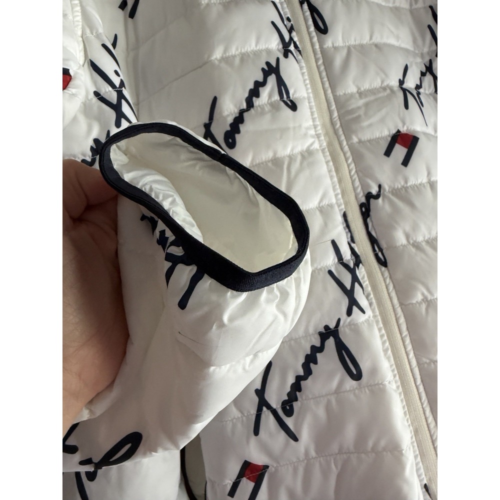 TOMMY HILFIGER Mens Puffer Jacket Insulated Coat Sz XL White NWT - Picture 6 of 12